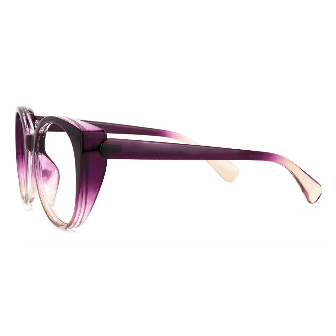 Side view of Lee cat eye pc eyeglasses CP0112306 in red