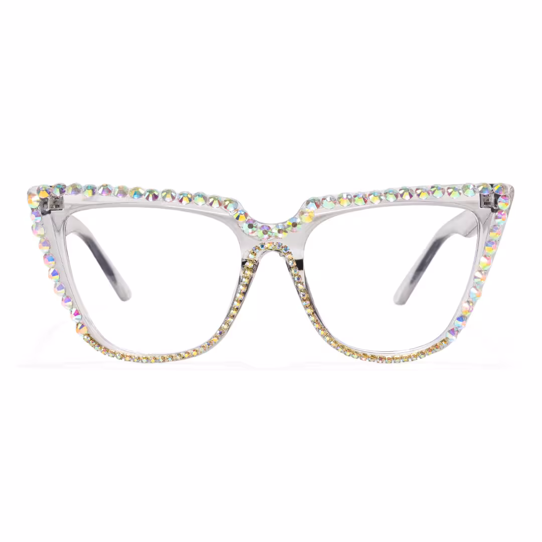 Front view of Zeke cat eye pc eyeglasses in pink. SPU: CP0112307