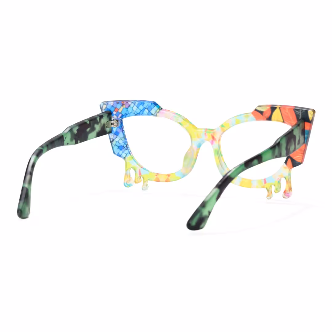 Back view of Danver colorful cat eye pc eyeglasses in multicolor. SPU: CP0142408