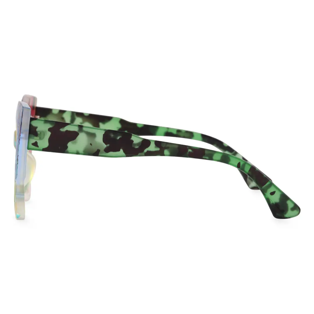 Side view of Danver colorful cat eye pc eyeglasses CP0142408 in multicolor