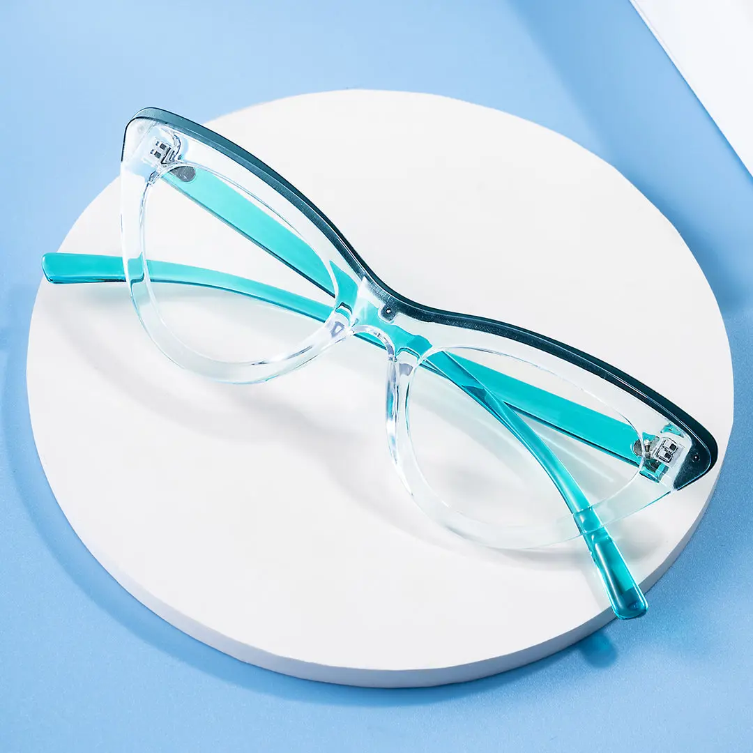 Set view of Miles cat eye pc eyeglasses CP0162308 in clearmulticolor