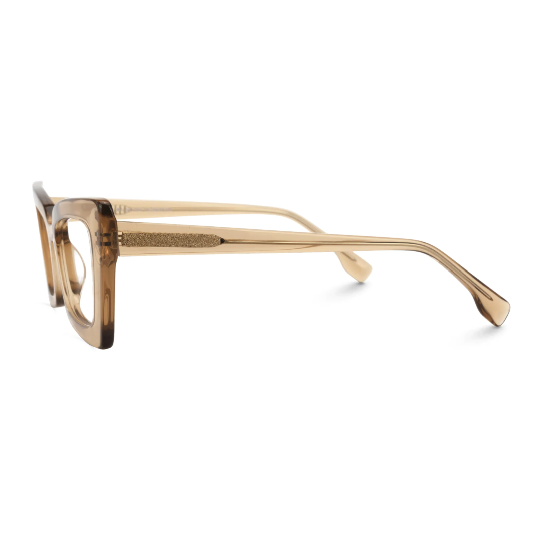 Side view of Tinff butterfly pc eyeglasses CP0162310 in brown