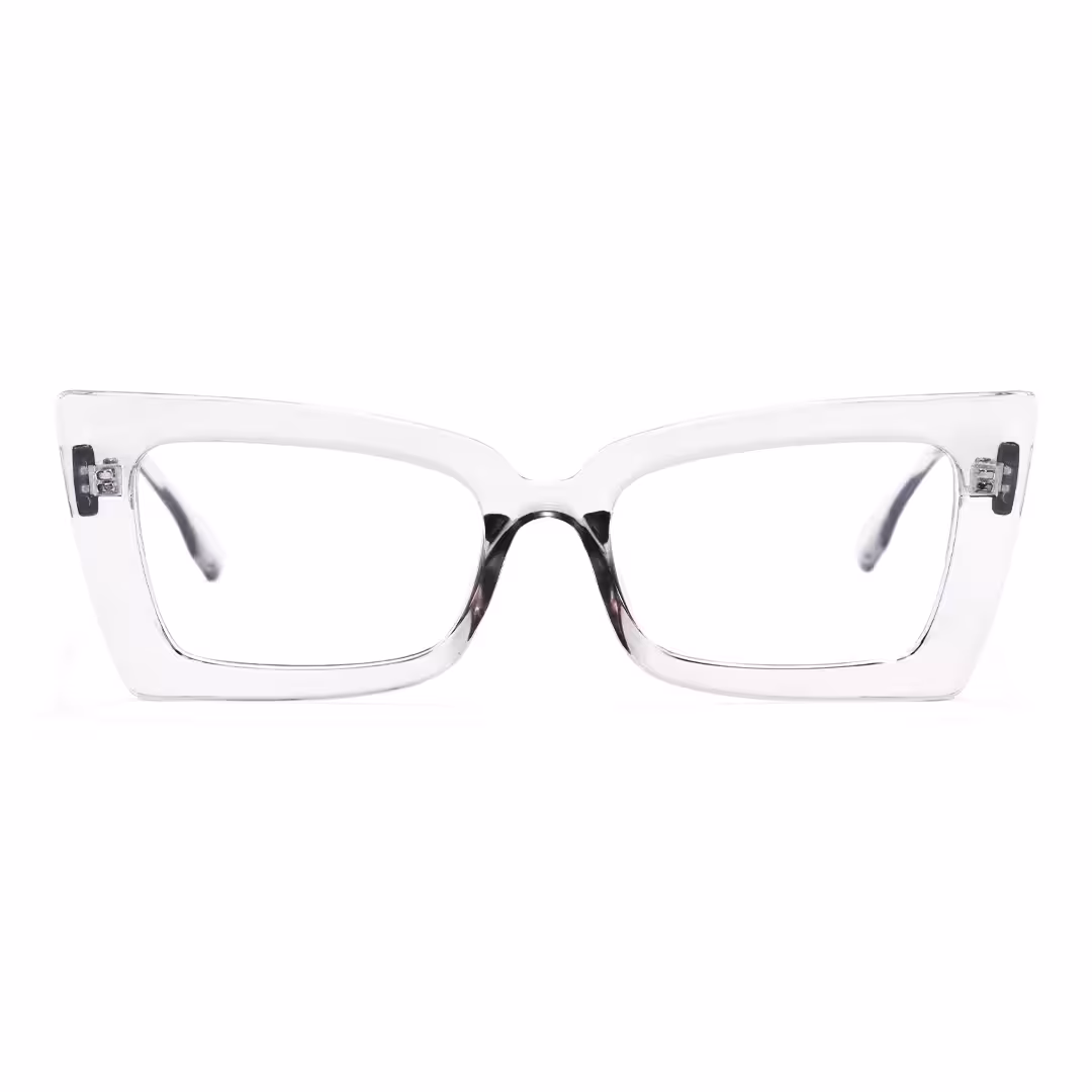 Front view of Tinff butterfly pc eyeglasses in clear. SPU: CP0162310