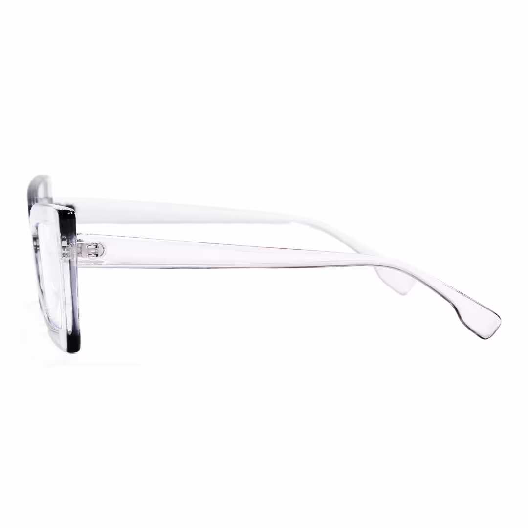 Side view of Tinff butterfly pc eyeglasses in clear. SPU: CP0162310