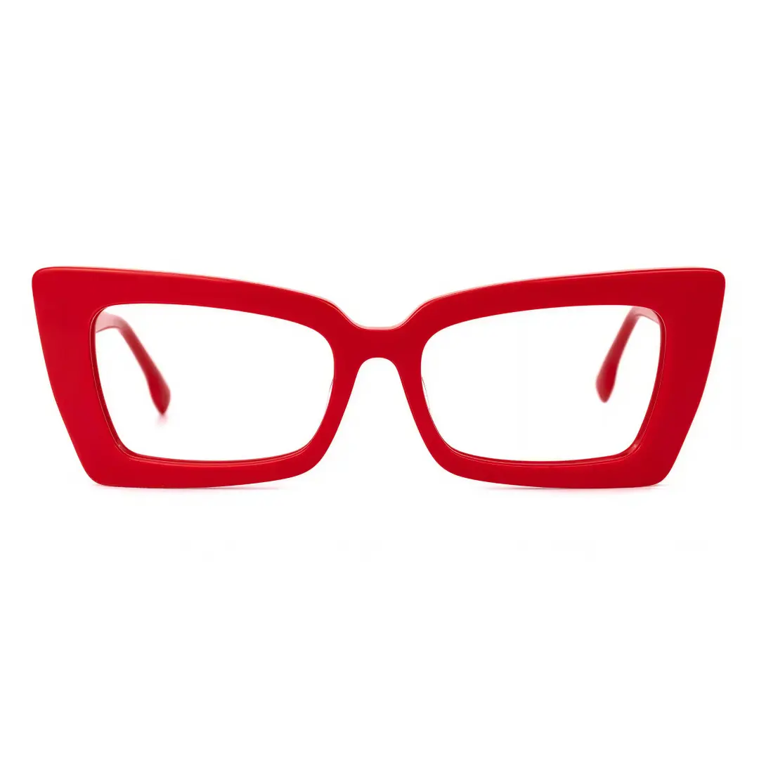 Front view of Tinff butterfly pc eyeglasses CP0162310 in red