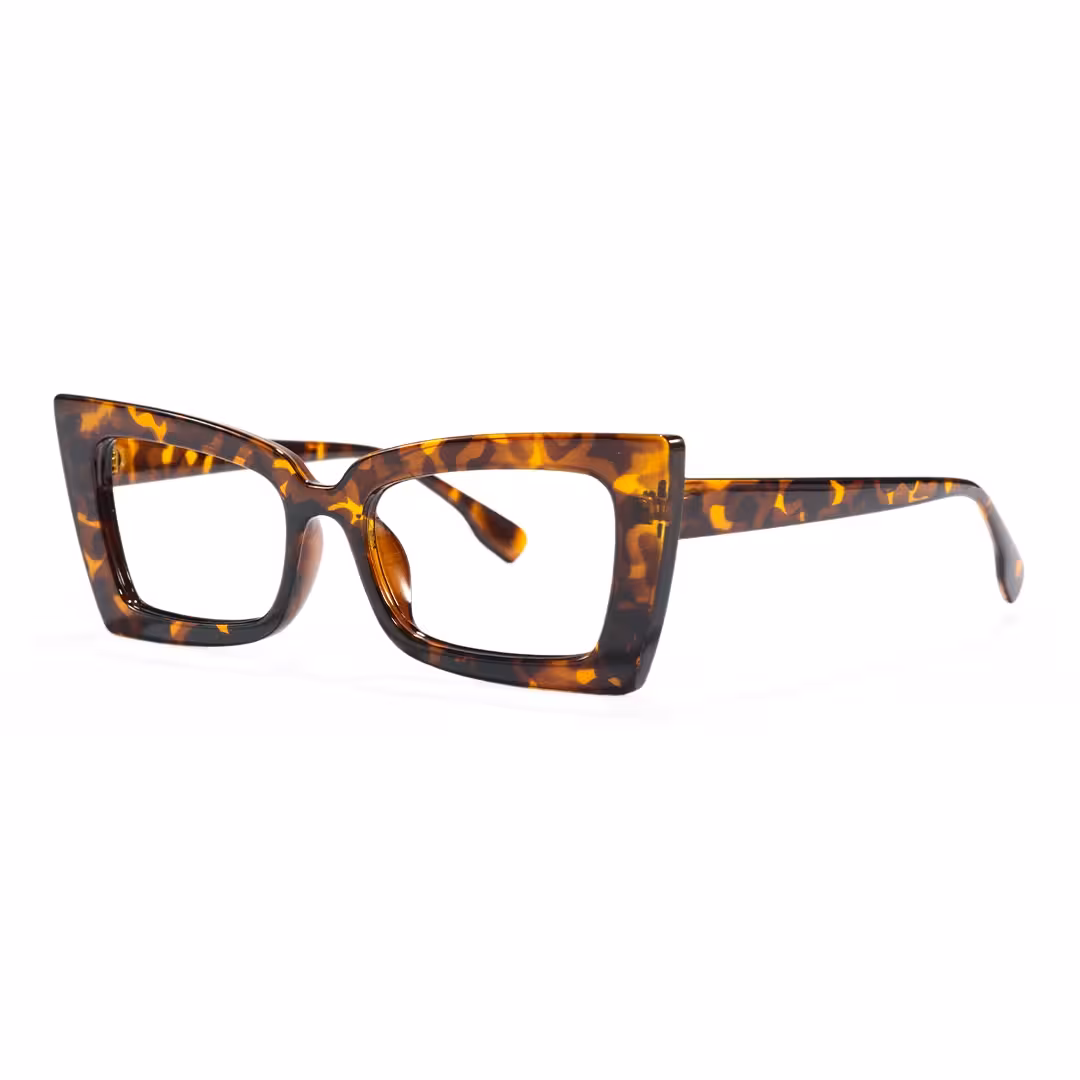 Angle view of Tinff butterfly pc eyeglasses in tortoise. SPU: CP0162310