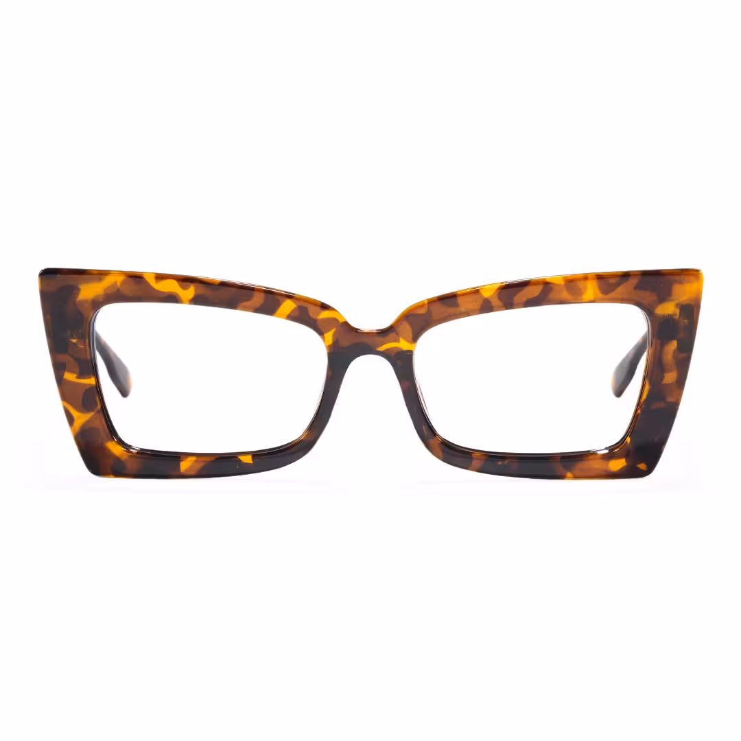 Front view of Tinff butterfly pc eyeglasses in tortoise. SPU: CP0162310