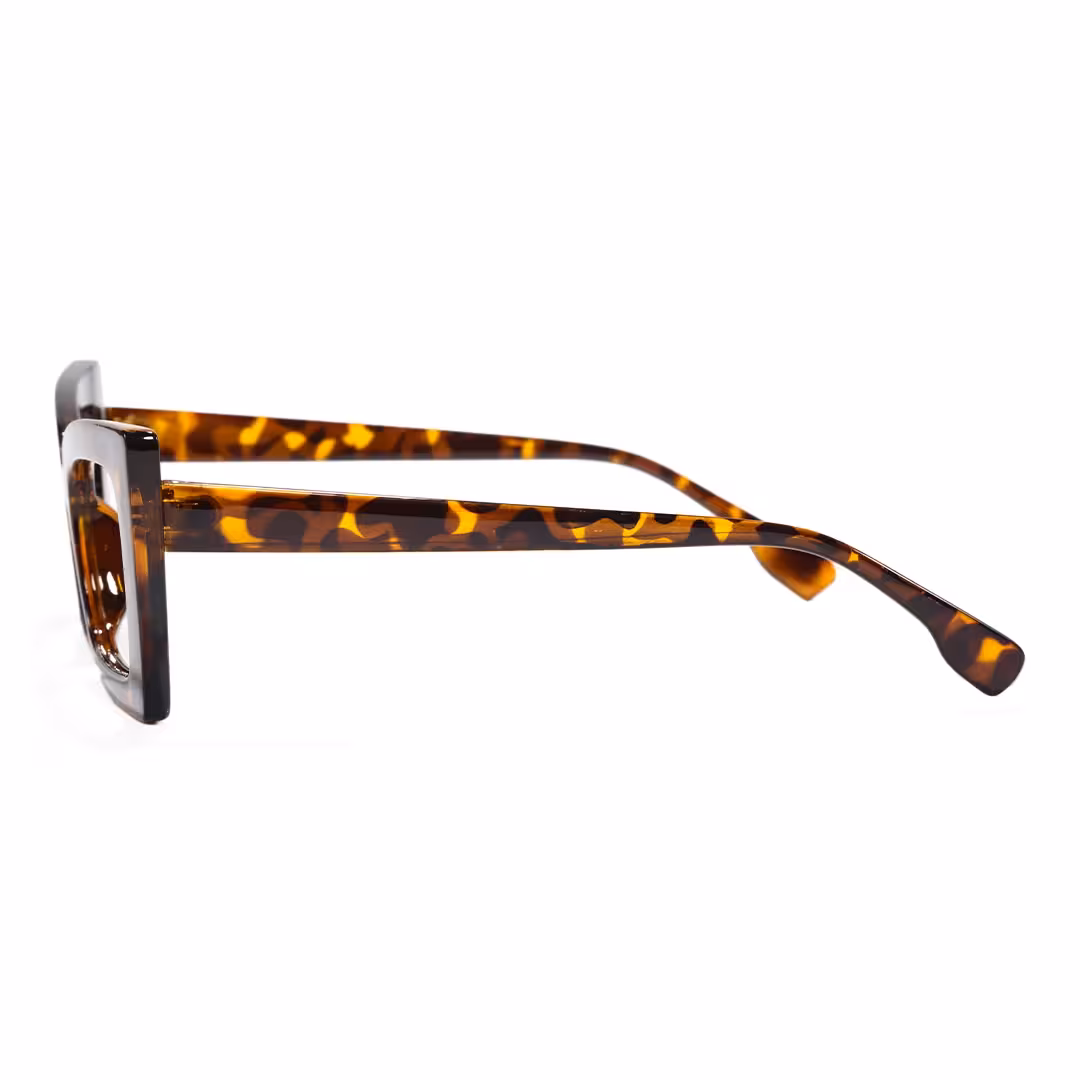 Side view of Tinff butterfly pc eyeglasses in tortoise. SPU: CP0162310