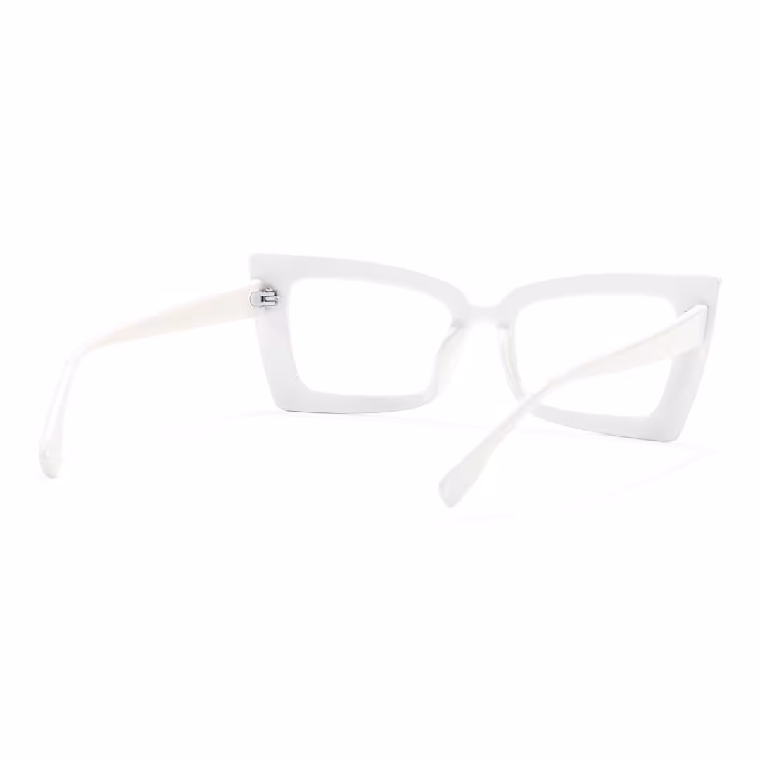 Back view of Tinff butterfly pc eyeglasses in white. SPU: CP0162310