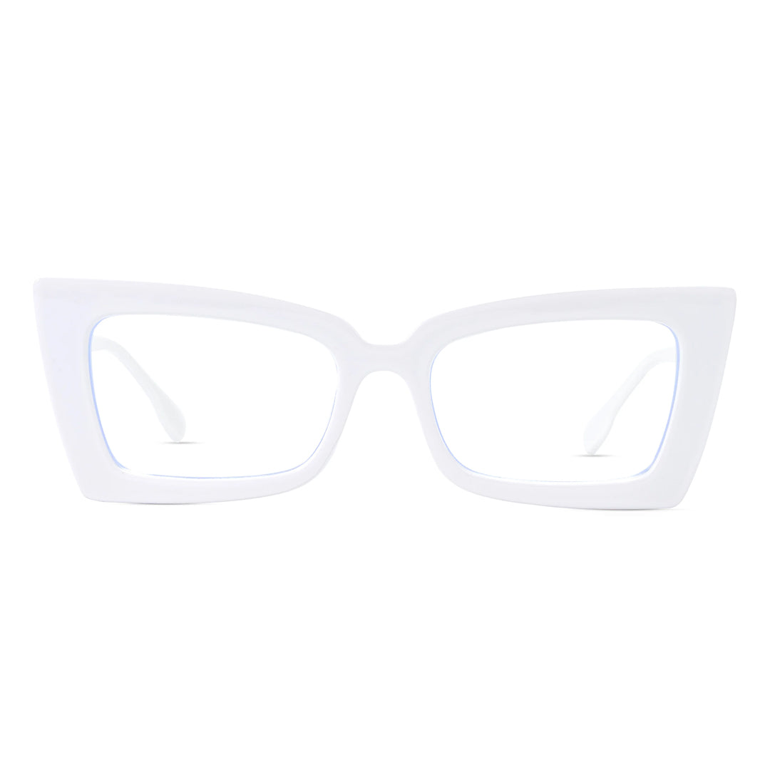Front view of Tinff butterfly pc eyeglasses CP0162310 in white