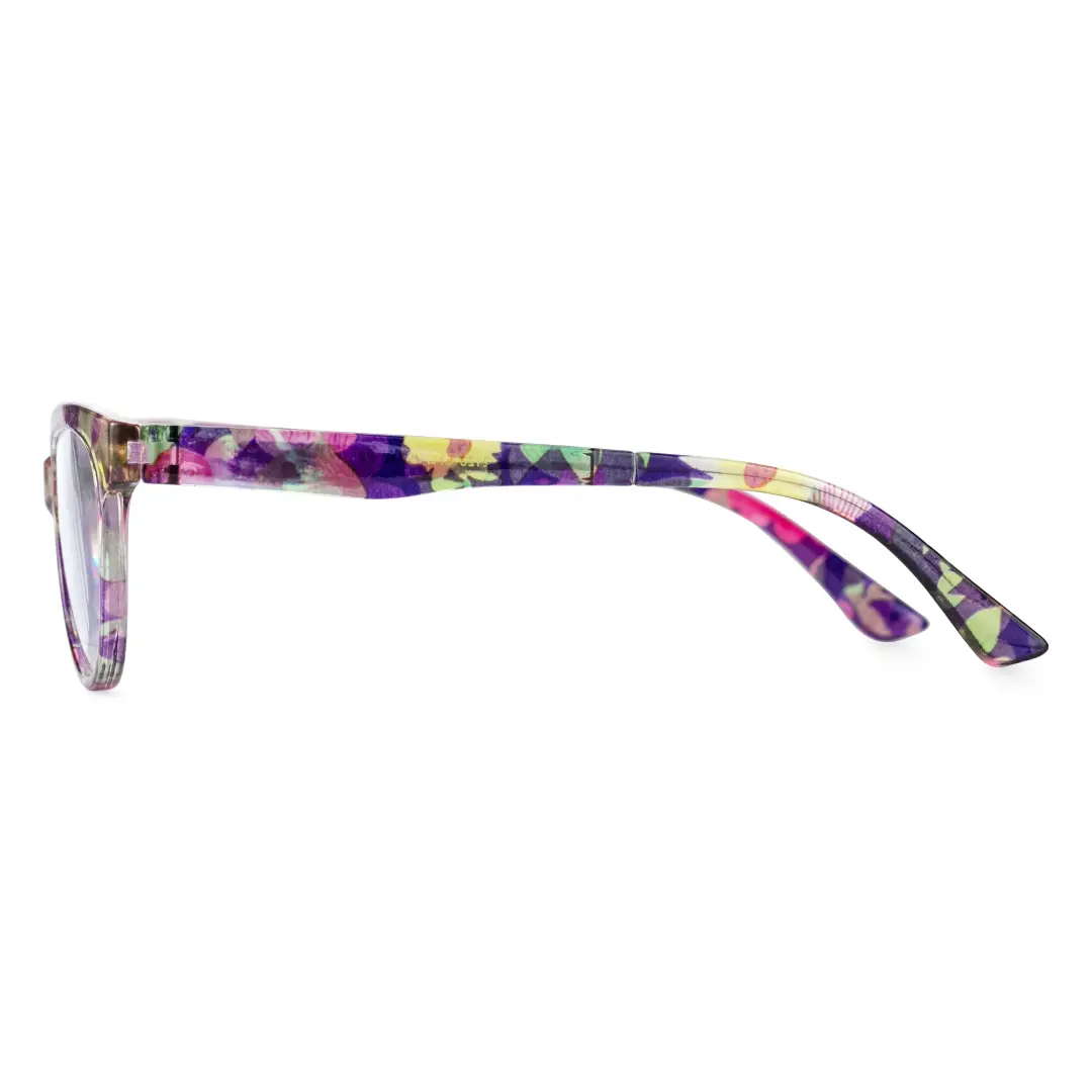 Side view of Bpion colorful cat eye pc eyeglasses CP0212303 in pink