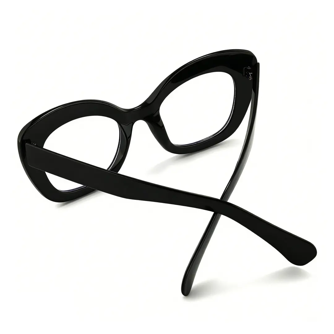 Back view of Aidan oversized cat-eye pc eyeglasses in black. SPU: CP0302403
