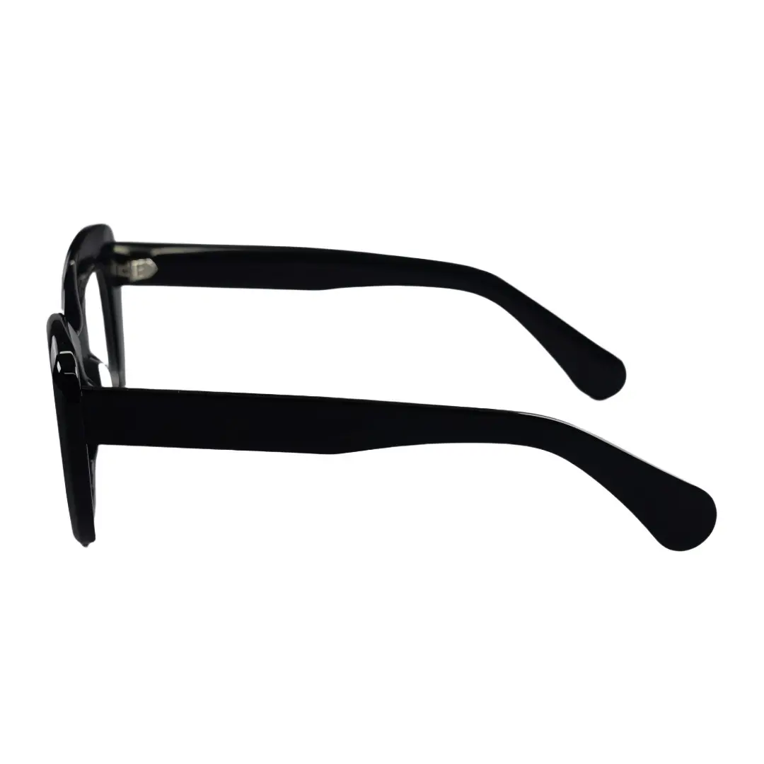 Side view of Aidan oversized cat-eye pc eyeglasses in black. SPU: CP0302403