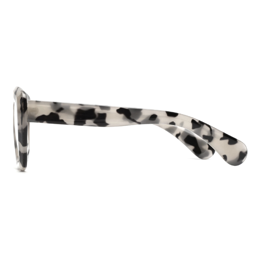 Side view of Aidan colorful cat-eye pc eyeglasses in gray. SPU: CP0302403
