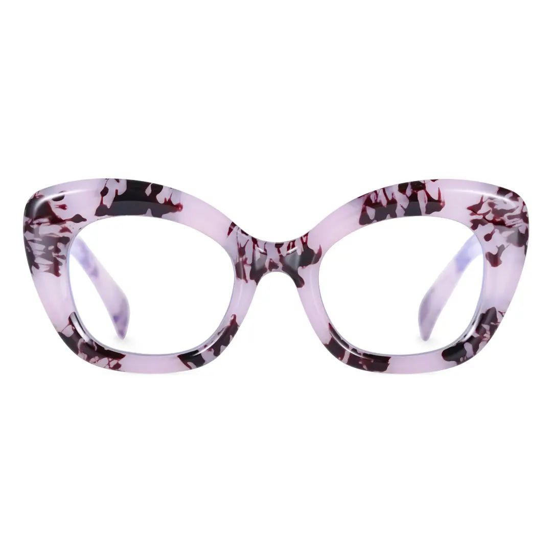 Front view of Aidan colorful cat-eye pc eyeglasses CP0302403 in purple