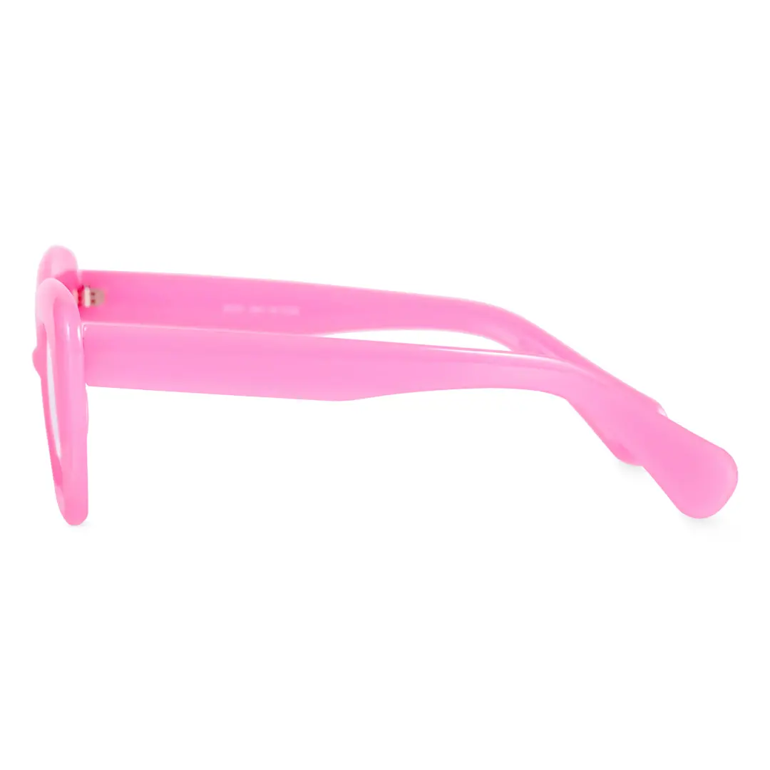 Side view of Aidan colorful cat-eye pc eyeglasses in pink. SPU: CP0302403