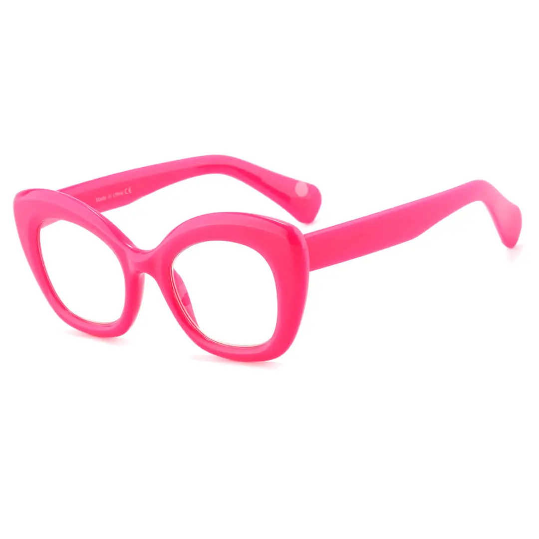 Angle view of Aidan cat-eye pc eyeglasses CP0302403 in red