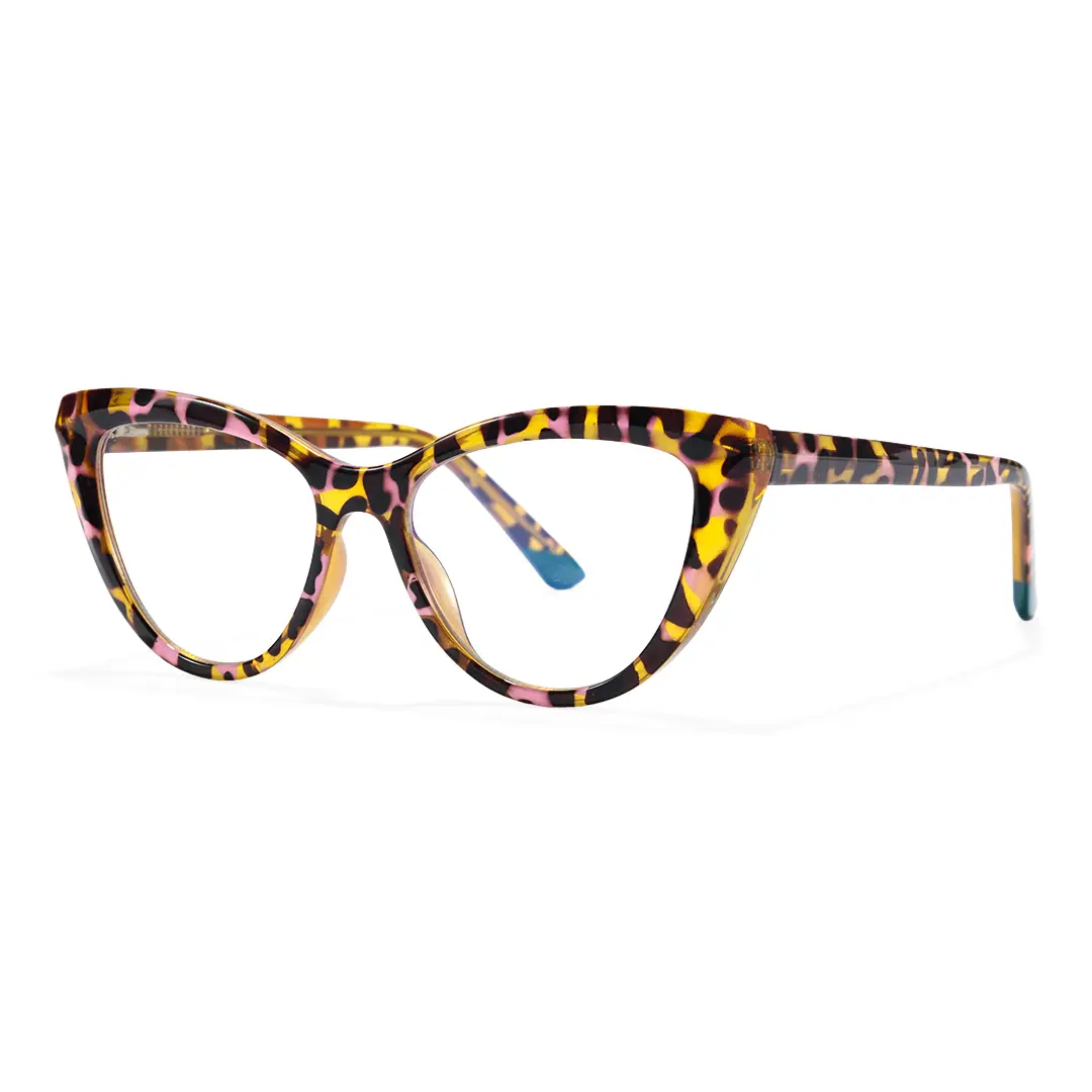 Angle view of Kalinda vintage cat eye pc eyeglasses CP0322604 in tortoise