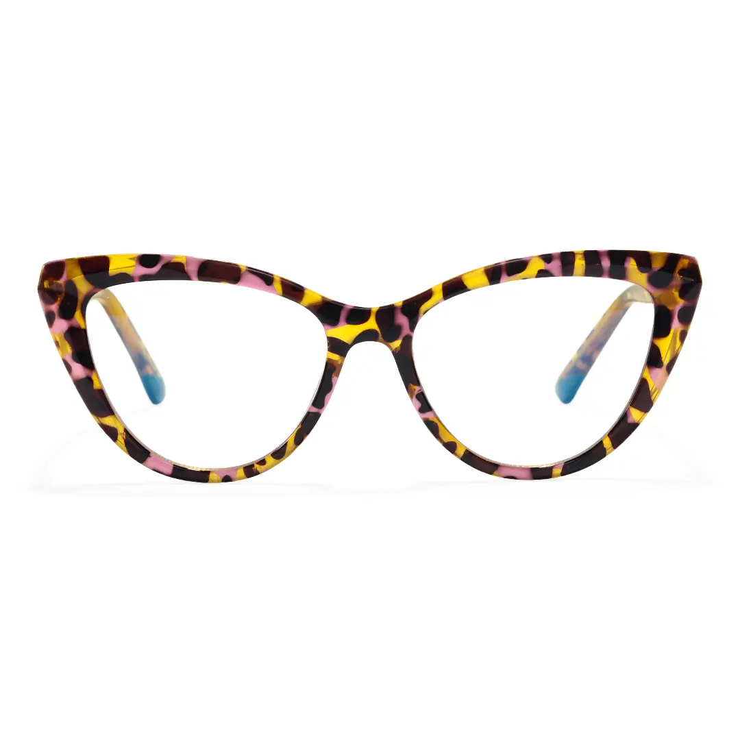 Front view of Kalinda vintage cat eye pc eyeglasses CP0322604 in tortoise
