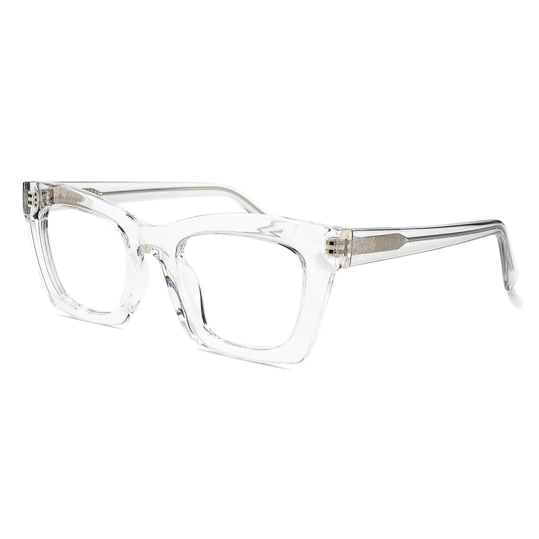 Angle view of Lukas cat eye tr90 eyeglasses CR0012209 in clear