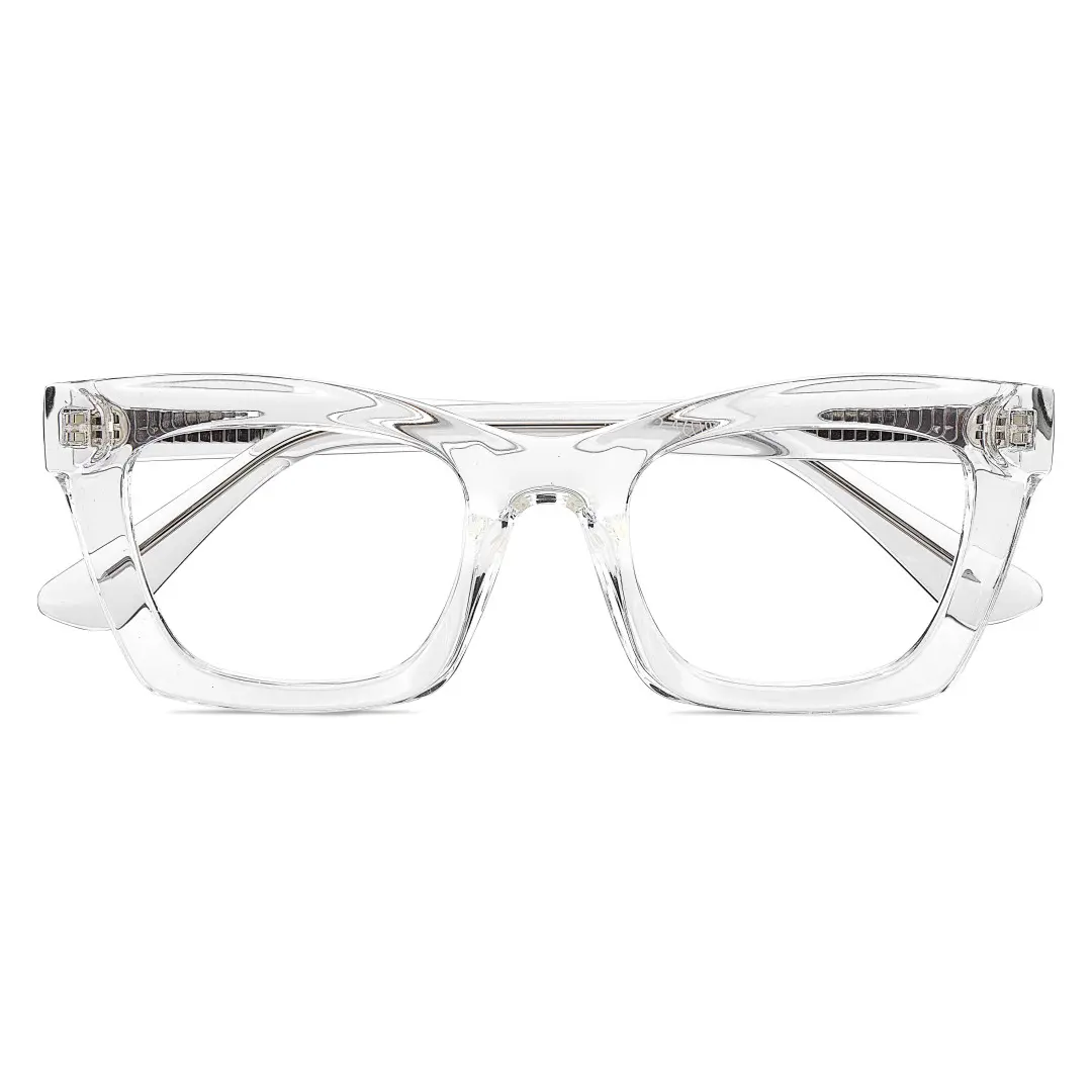 Front folded view of Lukas cat eye tr90 eyeglasses CR0012209 in clear