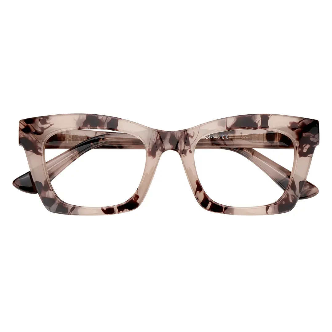 Front folded view of Lukas cat eye tr90 eyeglasses CR0012209 in tortoise