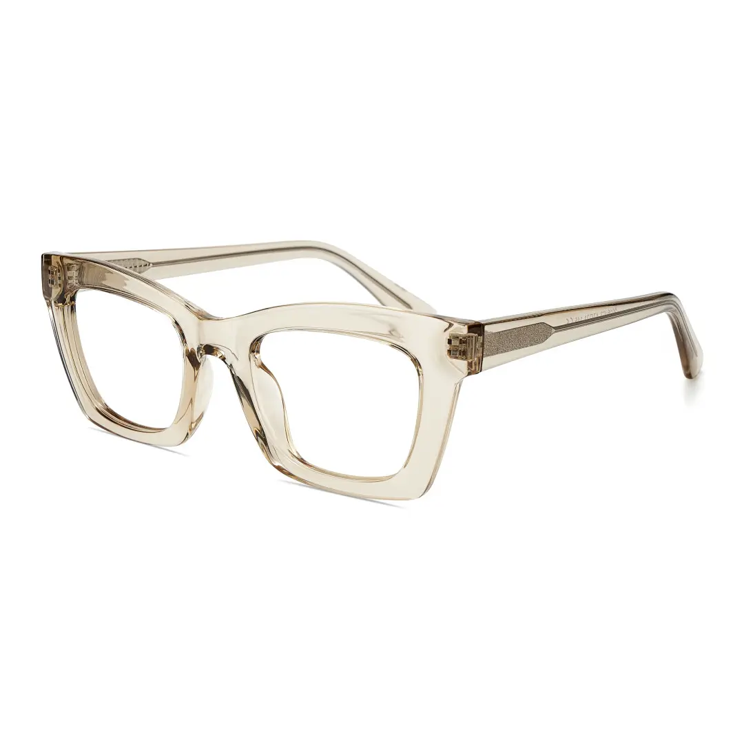 Angle view of Lukas cat eye tr90 eyeglasses CR0012209 in yellow