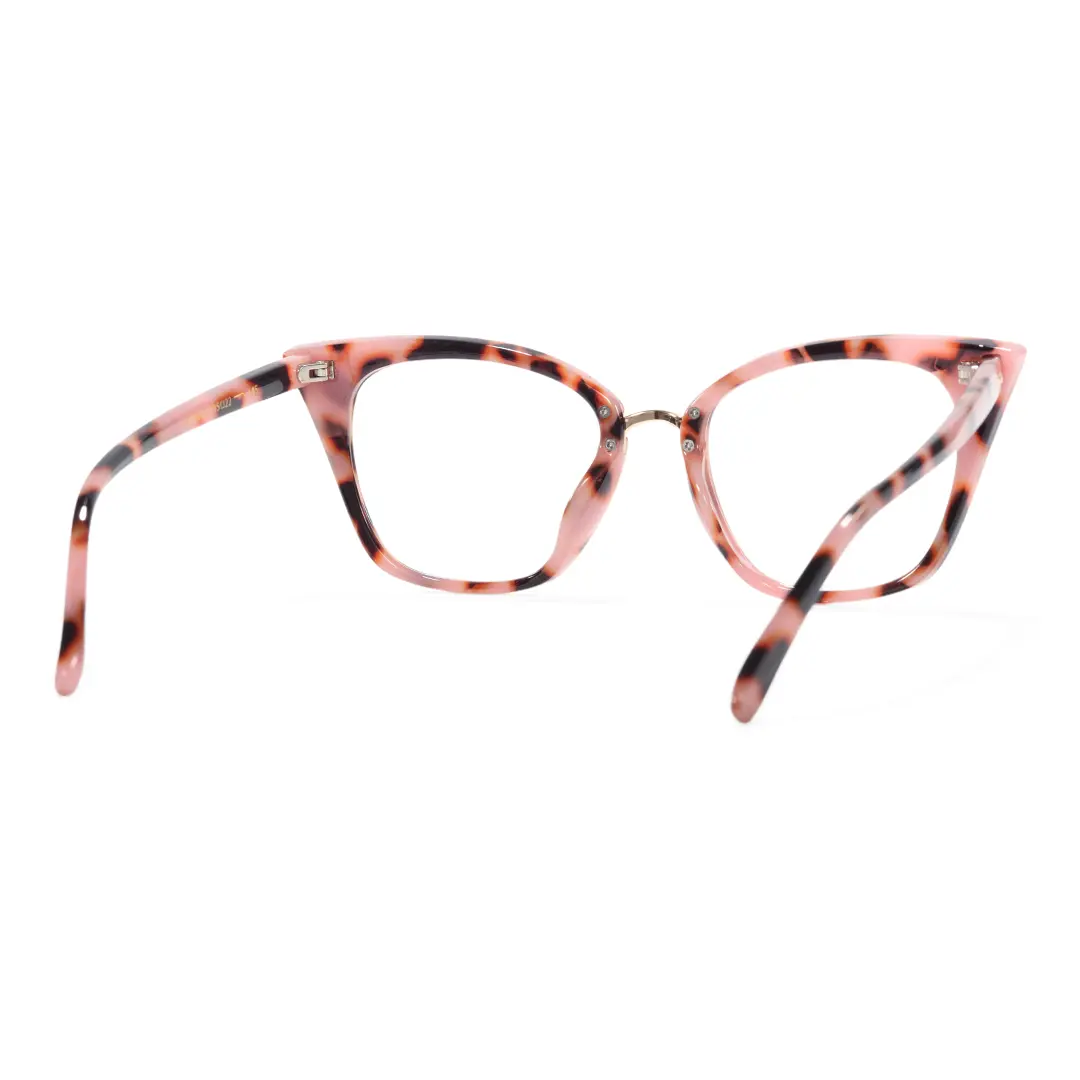 Back view of Chandrikar vintage cat eye tr90 eyeglasses in red tortoise. SPU: CR0012211