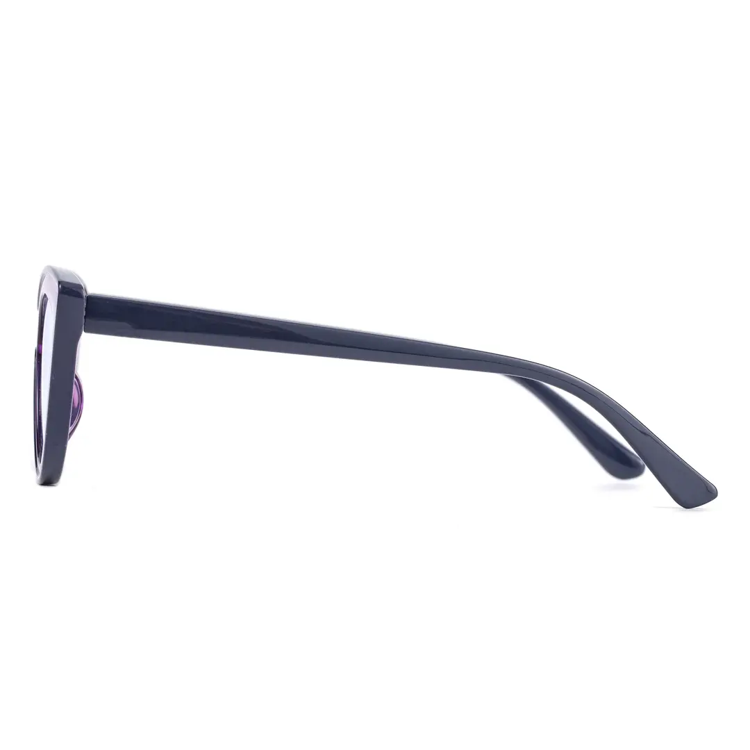 Side view of Quinn vintage cat eye tr90 eyeglasses CR0012307 in purple