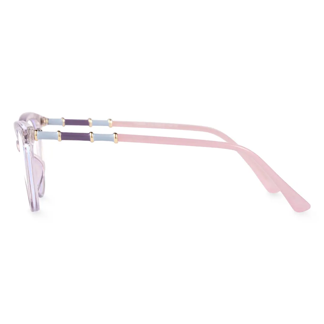 Side view of Adfie cat eye tr90 eyeglasses CR0012408 in purple