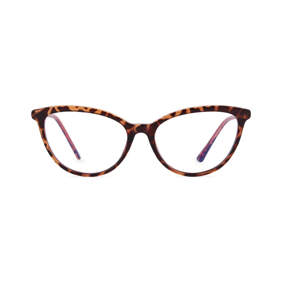 Front view of Adfie cat eye tr90 eyeglasses CR0012408 in tortoise
