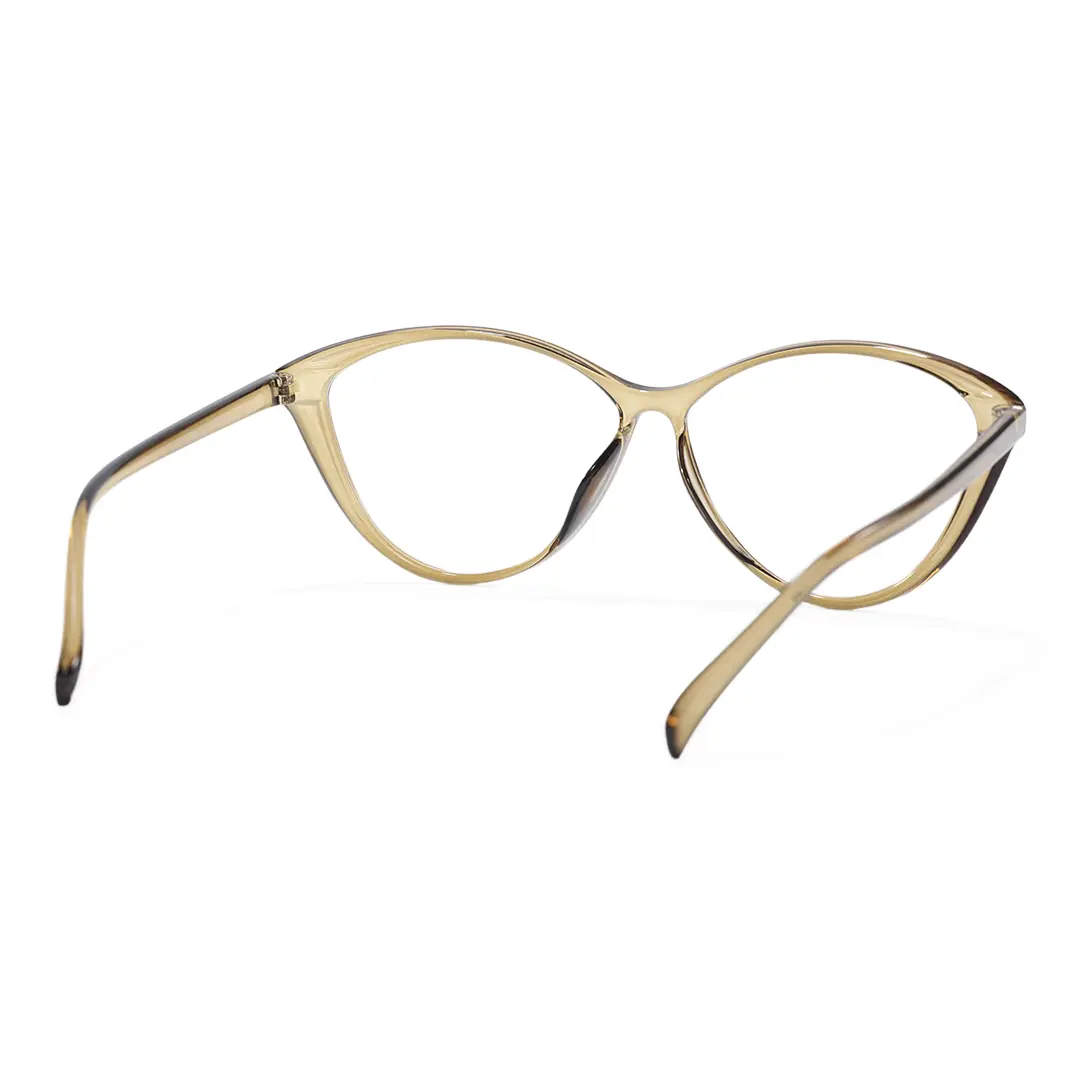 Back view of Patti vintage cat eye tr90 eyeglasses in green. SPU: CR0012507