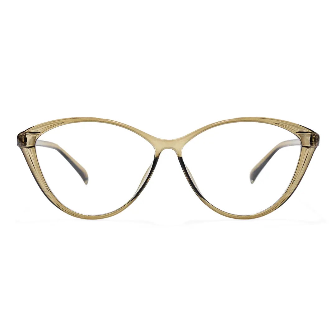 Front view of Patti vintage cat eye tr90 eyeglasses CR0012507 in green
