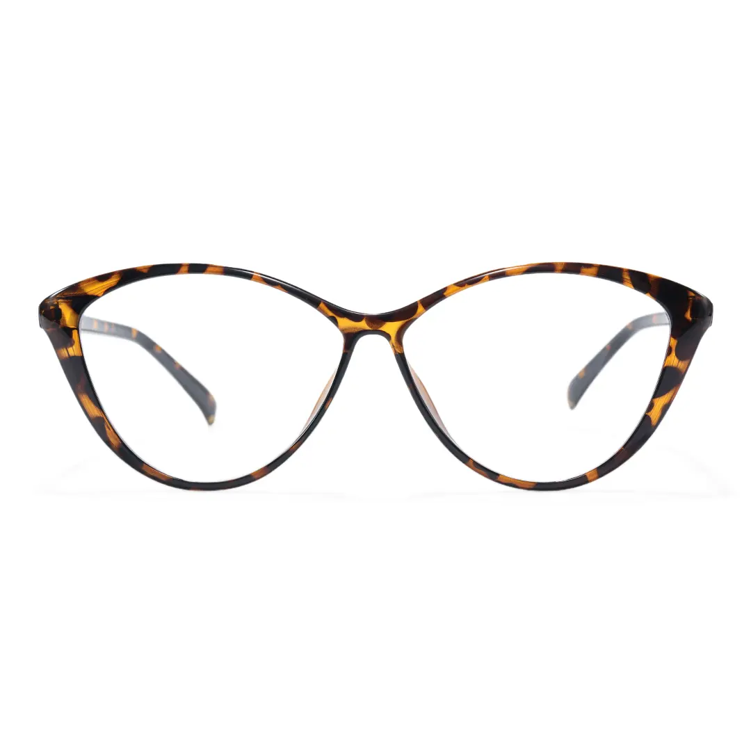 Front view of Patti vintage cat eye tr90 eyeglasses CR0012507 in tortoise
