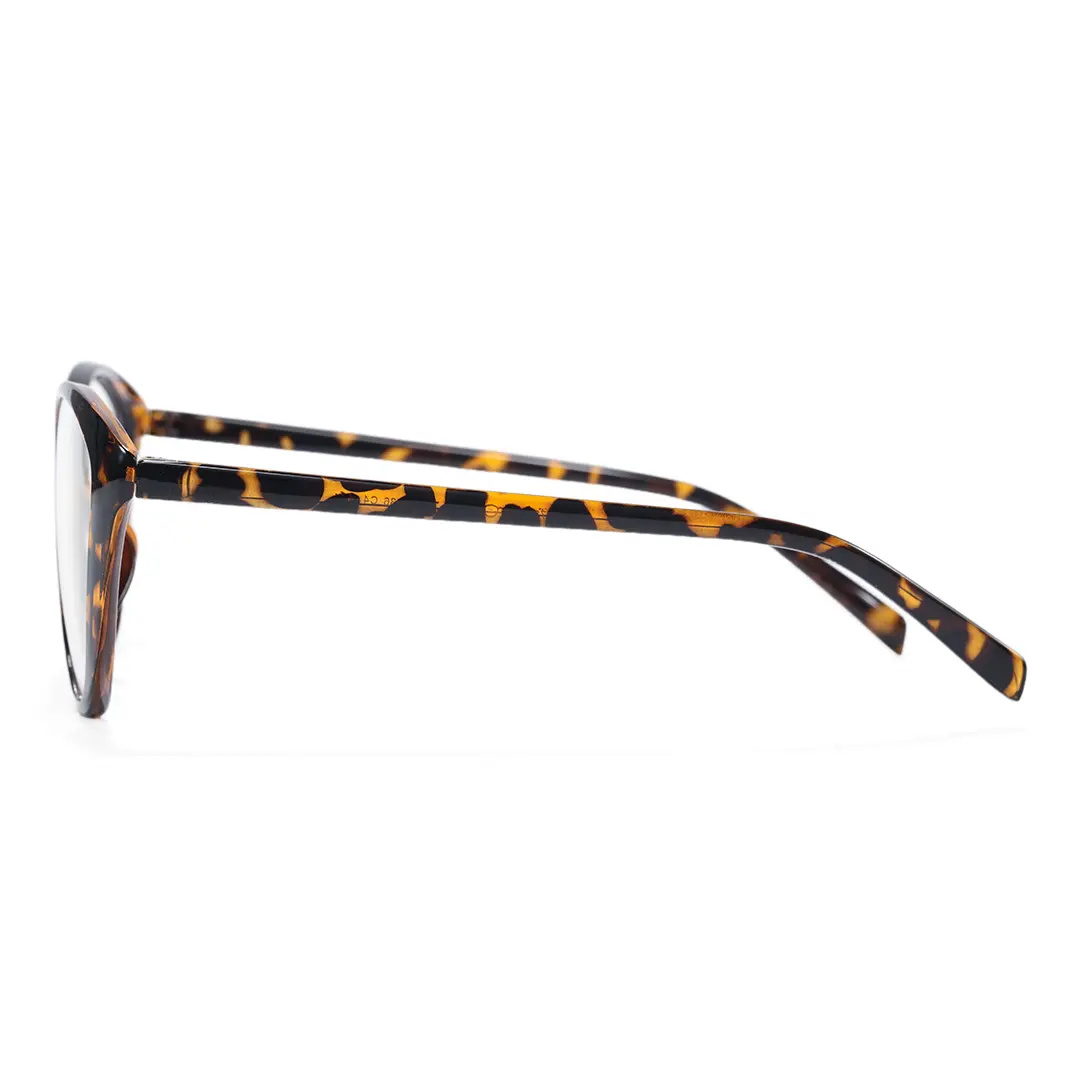 Side view of Patti vintage cat eye tr90 eyeglasses in tortoise. SPU: CR0012507