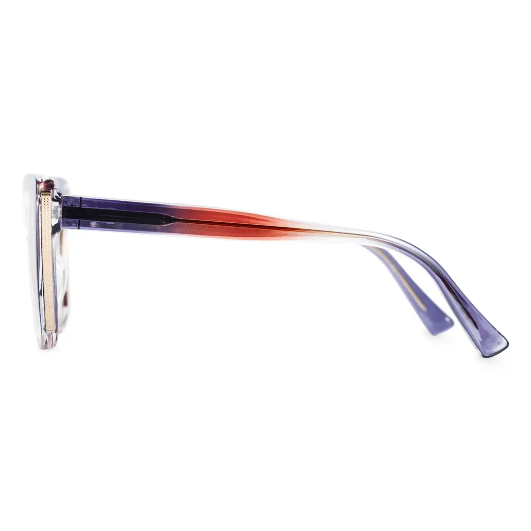 Side view of dawson colorful cat-eye tr90 eyeglasses cr0022402 in purple