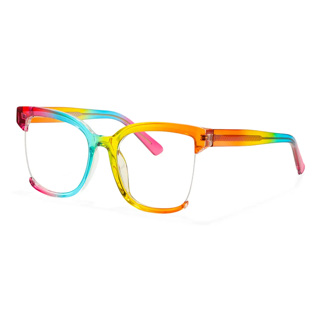 Angle view of Cery cat eye tr90 eyeglasses CR0022502 in multicolor
