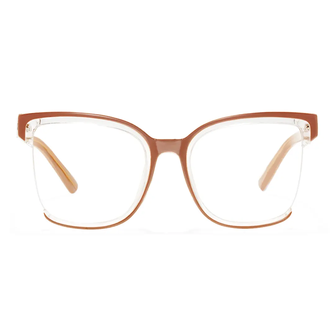 Front view of Cery cat eye tr90 eyeglasses CR0022502 in pink