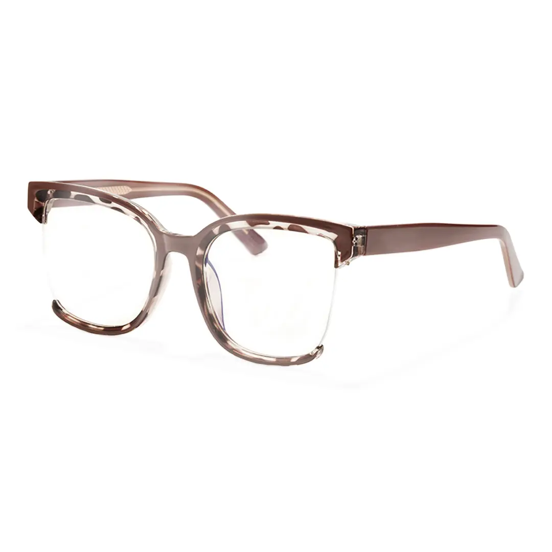 Angle view of Cery cat eye tr90 eyeglasses CR0022502 in tortoise