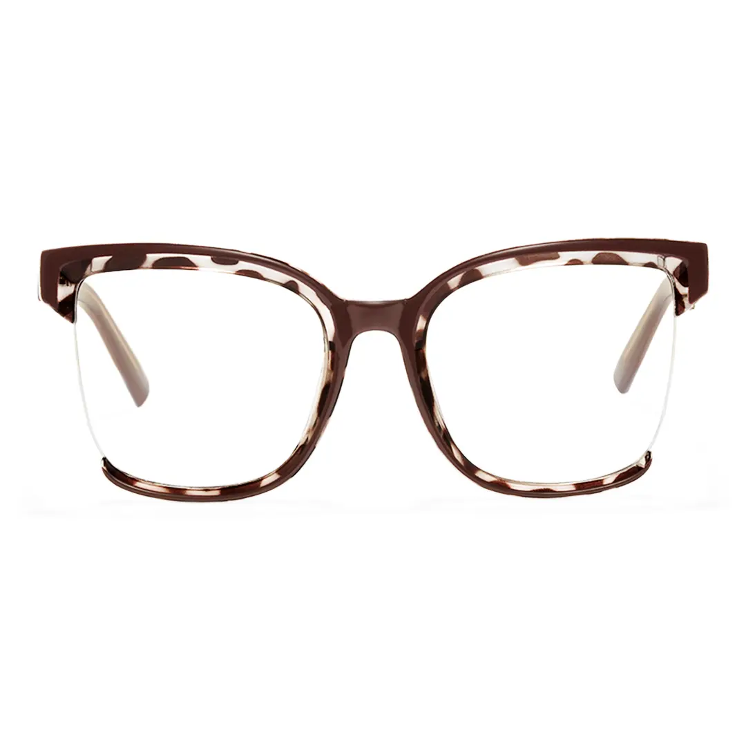 Front view of Cery cat eye tr90 eyeglasses CR0022502 in tortoise