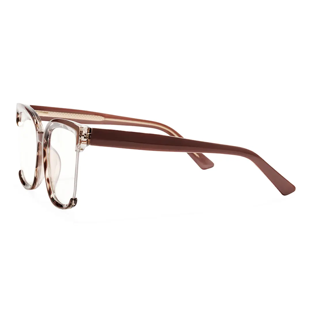 Side view of Cery cat eye tr90 eyeglasses CR0022502 in tortoise