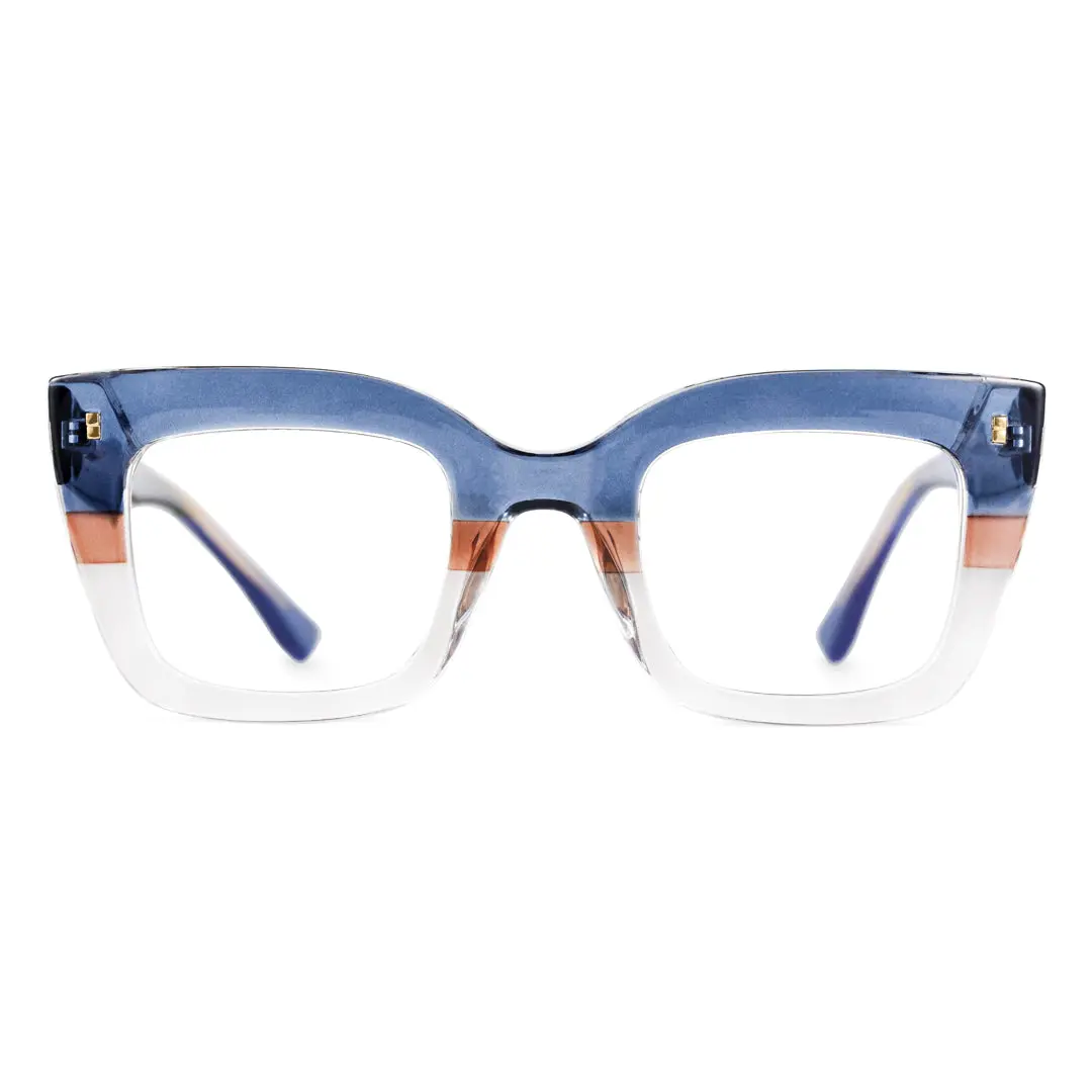 Front view of blake colorful cat-eye tr90 eyeglasses cr0032402 in multicolor