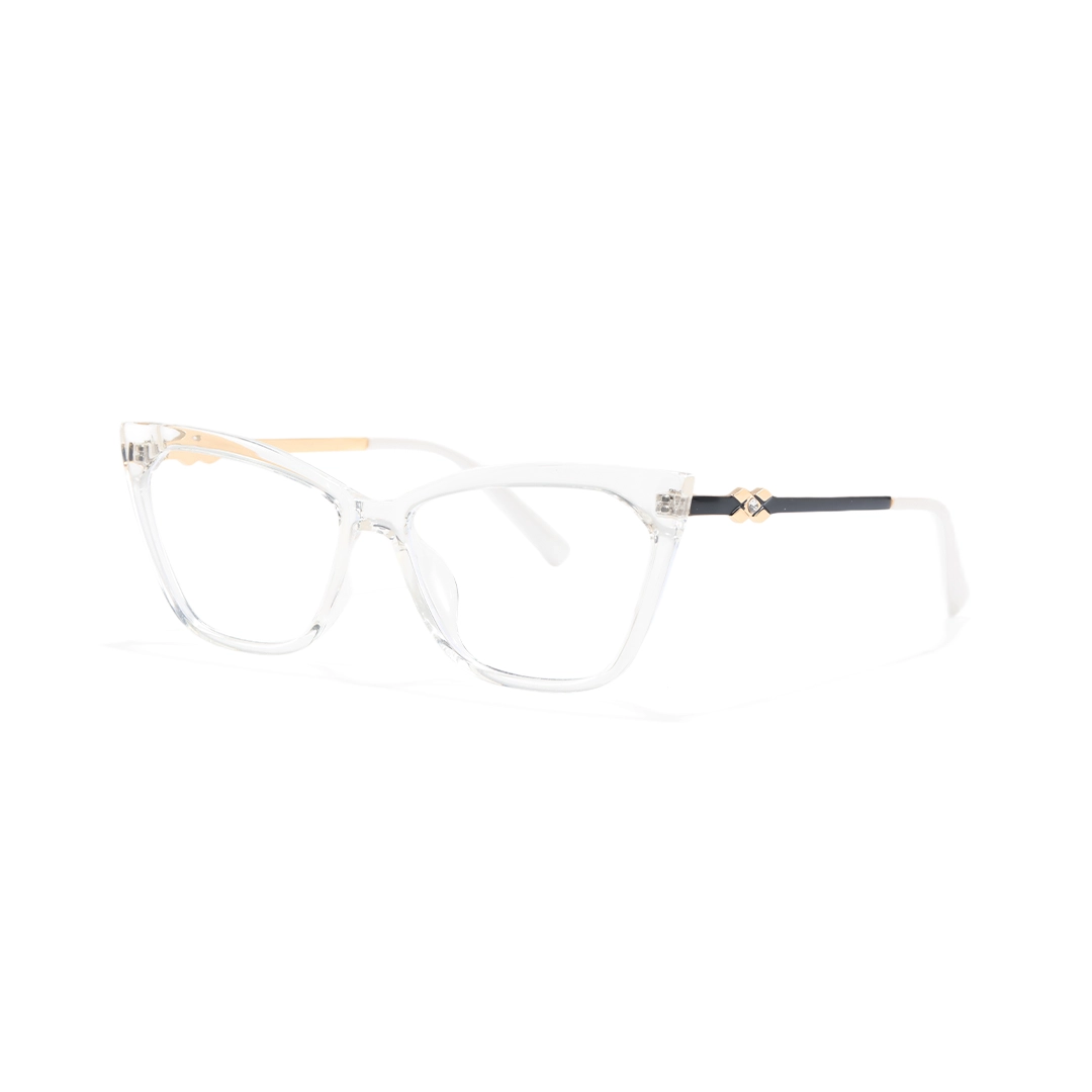 Angle view of Linnea cat eye tr90 eyeglasses CR0042310 in clear
