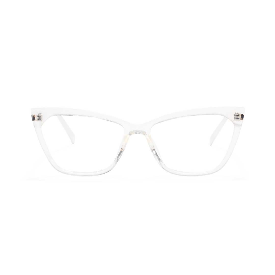 Front view of Linnea cat eye tr90 eyeglasses CR0042310 in clear