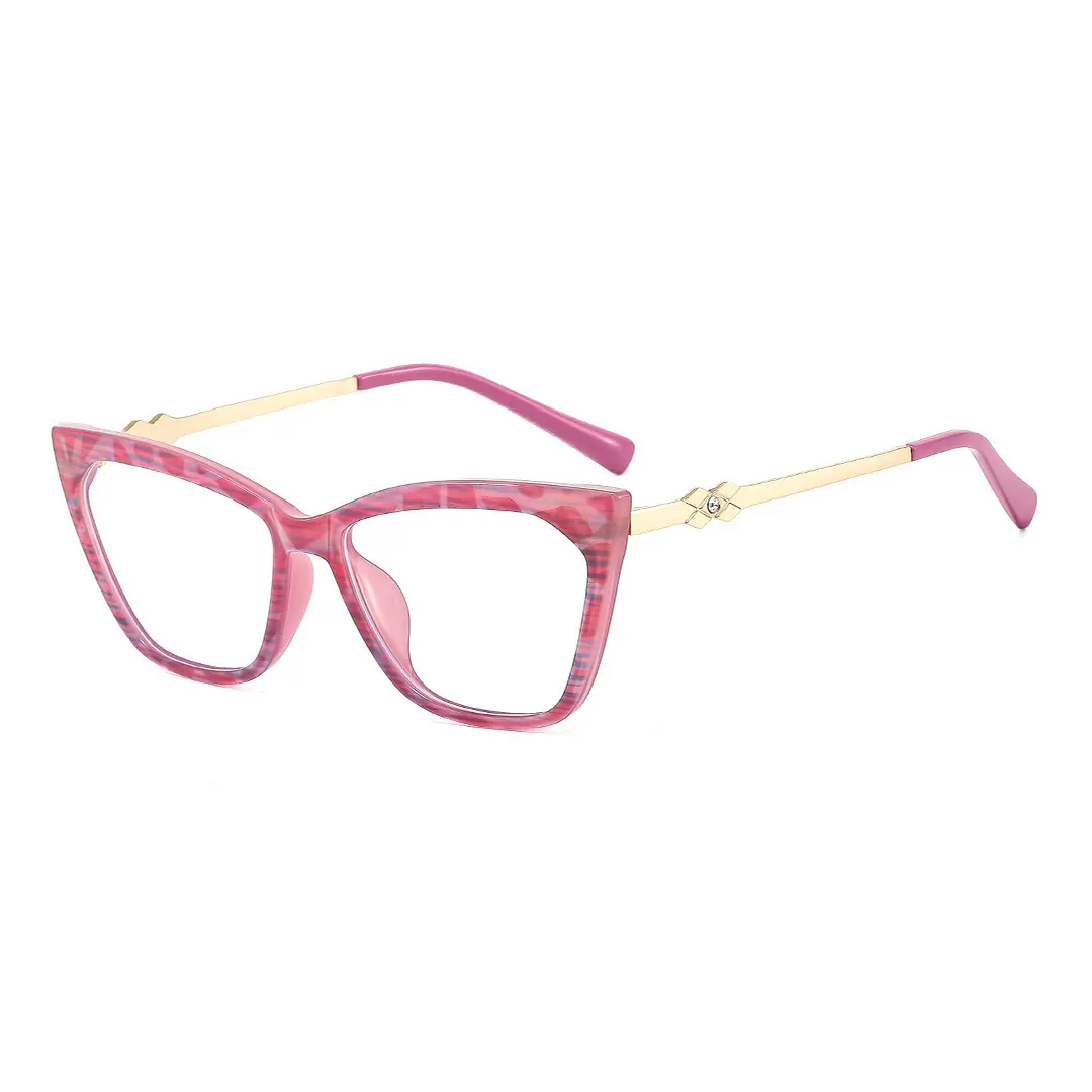 Angle view of Linnea cat eye tr90 eyeglasses CR0042310 in pink