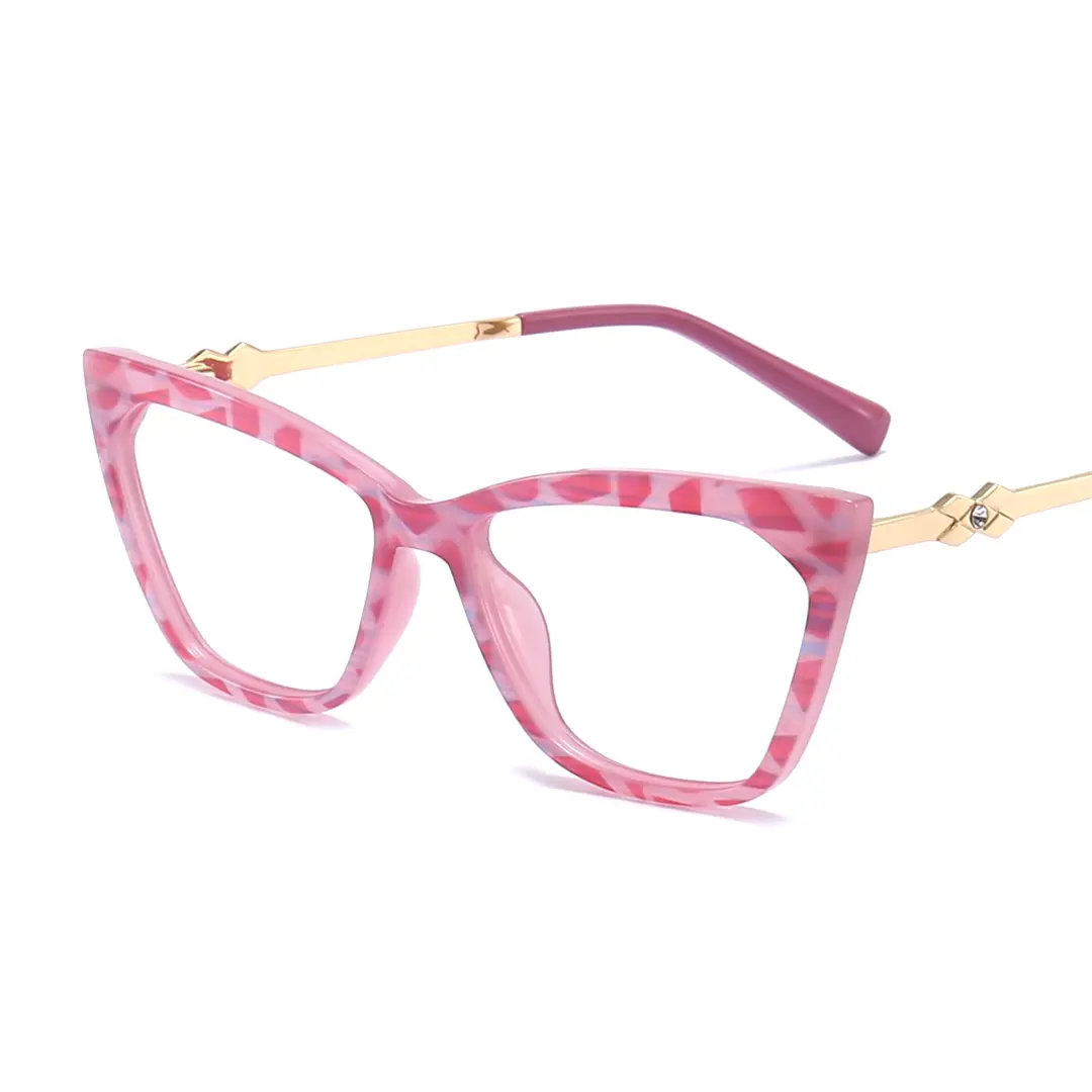 Frame detail view of Linnea cat eye tr90 eyeglasses CR0042310 in pink
