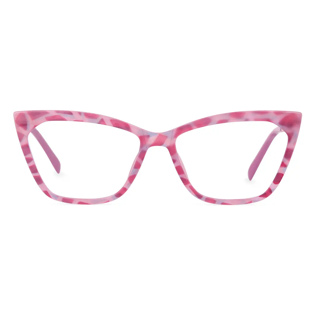 Front view of Linnea cat eye tr90 eyeglasses CR0042310 in pink