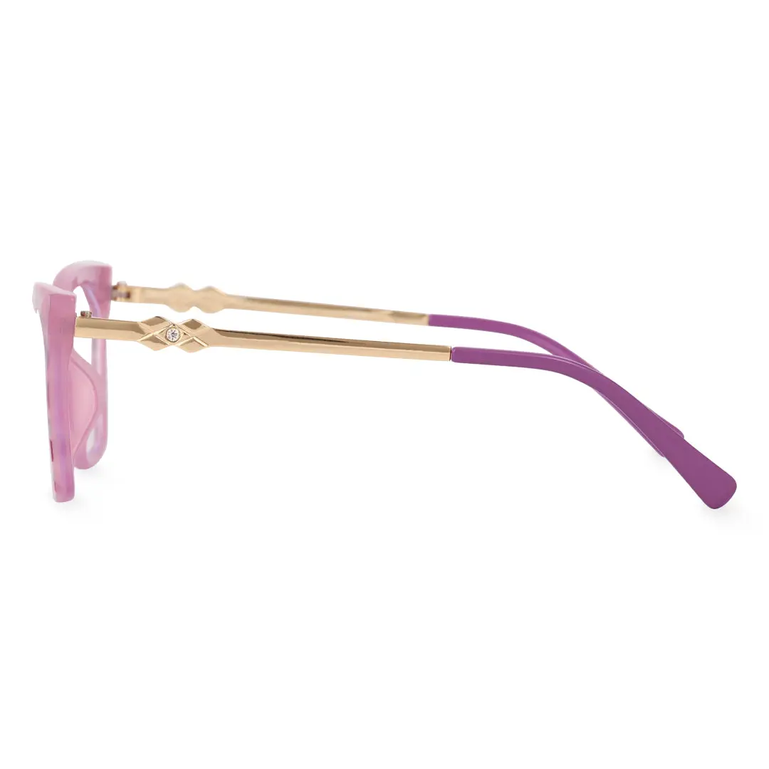 Side view of Linnea cat eye tr90 eyeglasses CR0042310 in pink
