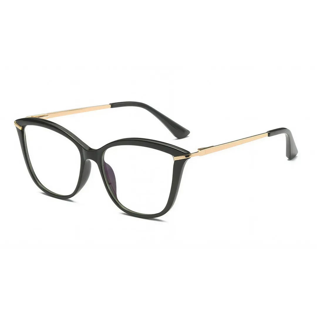 Angle view of Pagex cat-eye tr90 eyeglasses CR0042404 in black