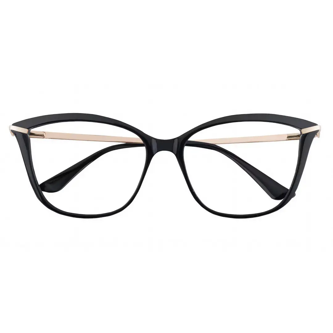 Front folded view of Pagex cat-eye tr90 eyeglasses CR0042404 in black